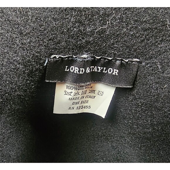 VTG 70s Lord & Taylor Italy Made Black 100% Wool Hat Retro Rockabilly Derby OS